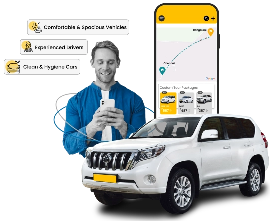 Online Cab Booking- Chennai to Bangalore Local & Outstation Trips Plan your ride from Chennai to Bangalore with easy online booking for city and long-distance travel.