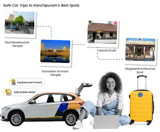 Book Taxi or Cab Booking From Chennai to Kanchipuram Visit important spots in Kanchipuram with taxi services or cab rental service book any one option.